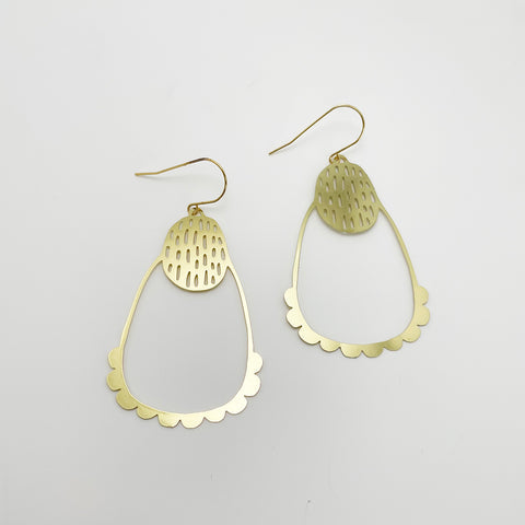 Boho #9 Dot Dash Dangles / Gold