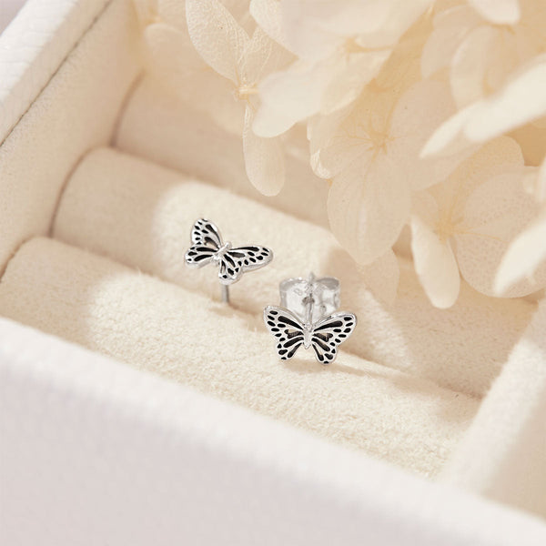 Butterfly Studs / Sterling Silver