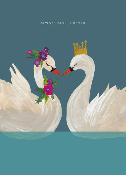 Greeting Card / Swans