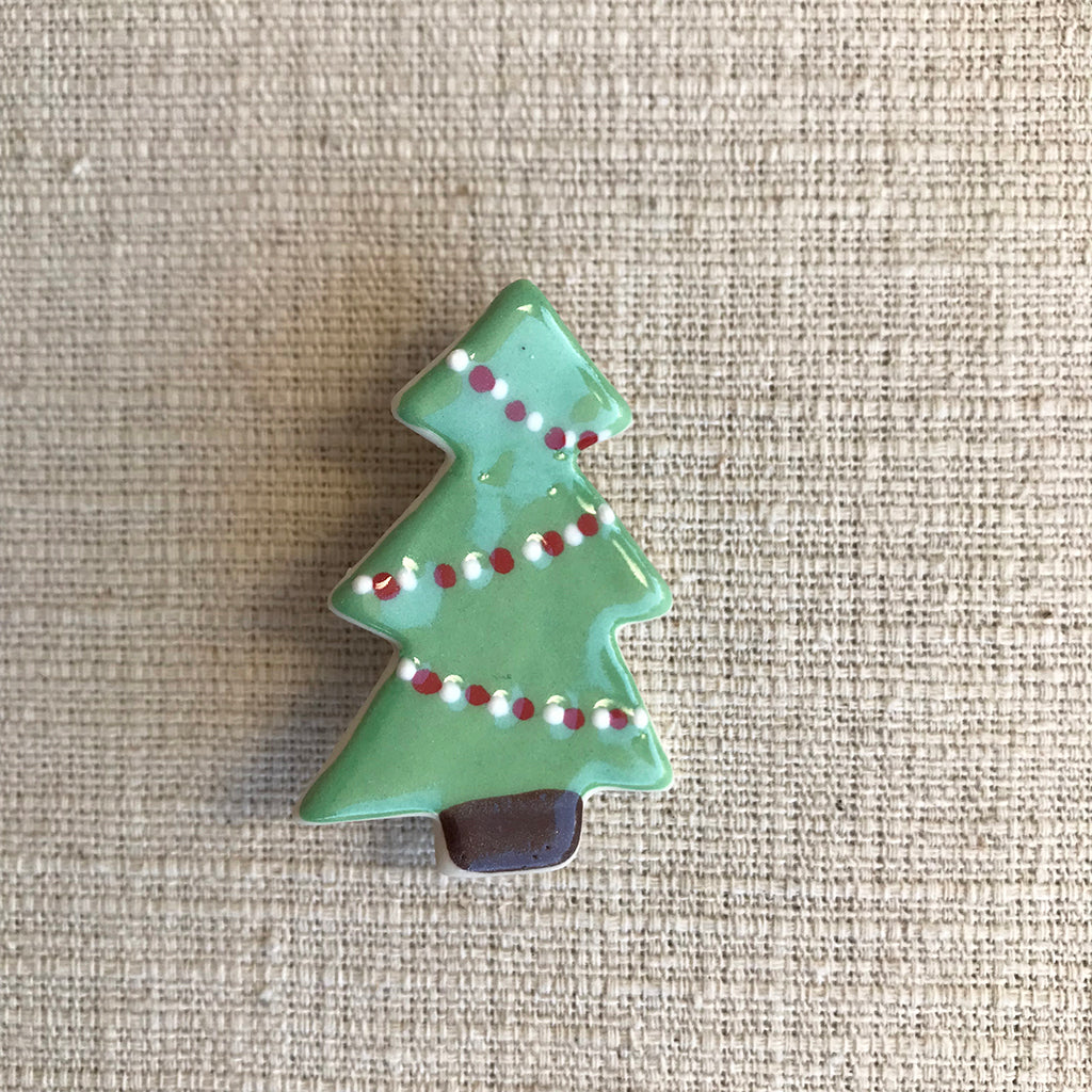 Christmas Tree Brooch / Green