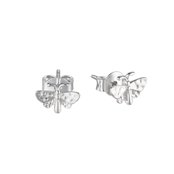 Dancing Butterfly Studs / Silver