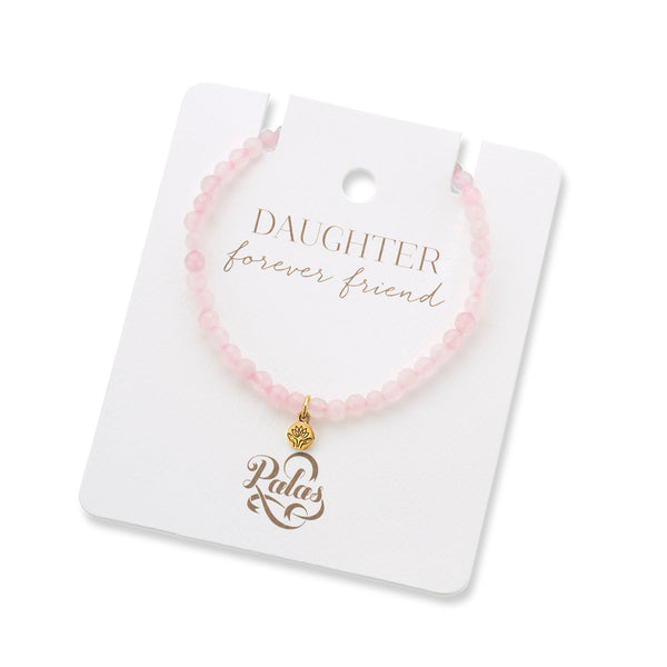 Daughter forever / Rose Quartz Bracelet