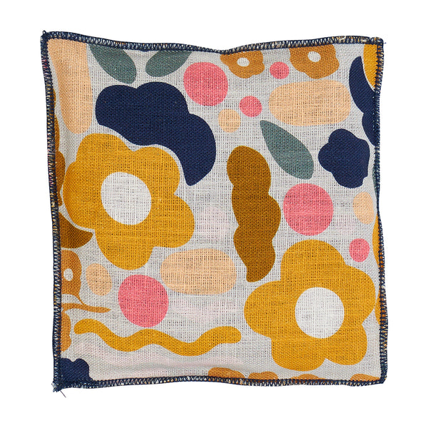 Linen Drawer Sachet / Floral Puzzle - Mustard