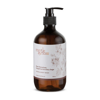 Rose Geranium, Grapefruit and Clary Sage / Hand and Body Wash 500ml