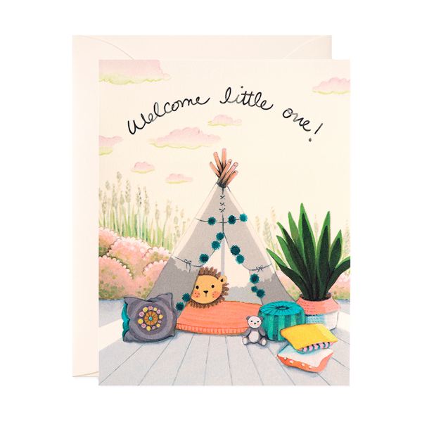 Welcome Baby Card / Tee-pee
