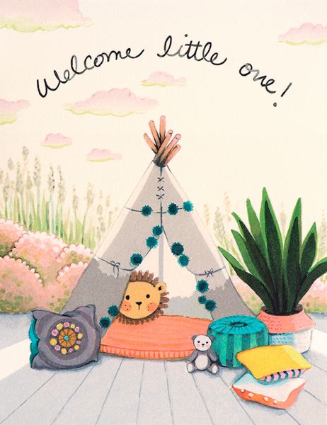 Welcome Baby Card / Tee-pee