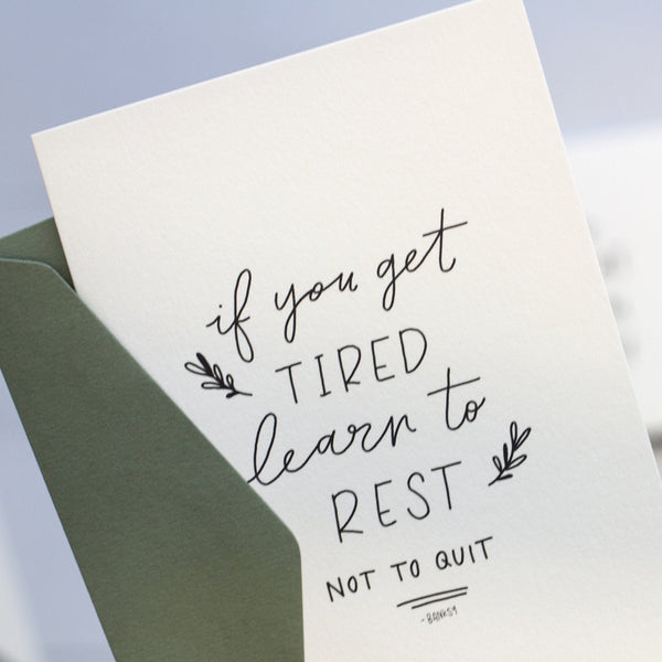 Greeting Card / Learn to rest