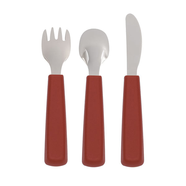 toddler feedie™ cutlery set - rust