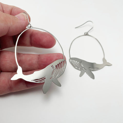 Whale Earrings / SIlver